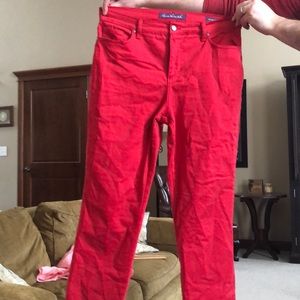 Red jeans